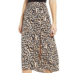 ASTR XL Leopard Midi Skirt